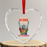 No Kings But Yas Queens Heart Crystal Glass Ornament Statue Of Liberty LGBTQ Pride Ally Pride