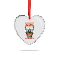 No Kings But Yas Queens Heart Crystal Glass Ornament Statue Of Liberty LGBTQ Pride Ally Pride