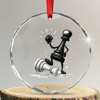 No Kings Crystal Glass Ornament America Protest Chess Rejecting Kings - Wonder Print Shop