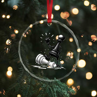 No Kings Crystal Glass Ornament America Protest Chess Rejecting Kings - Wonder Print Shop