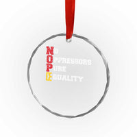 No Kings Crystal Glass Ornament No Oppressors Pure Equality - Wonder Print Shop