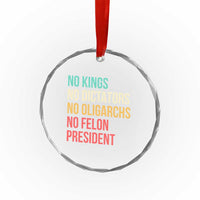 No Kings Crystal Glass Ornament Retro Resistance