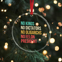 No Kings Crystal Glass Ornament Retro Resistance