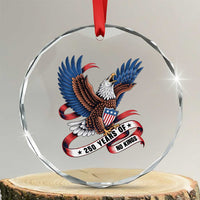No Kings Crystal Glass Ornament USA 250th Anniversary Freedom Eagle