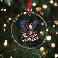 No Kings Crystal Glass Ornament USA 250th Anniversary Freedom Eagle