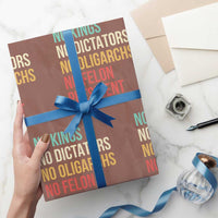 No Kings Wrapping Paper Roll Retro Resistance