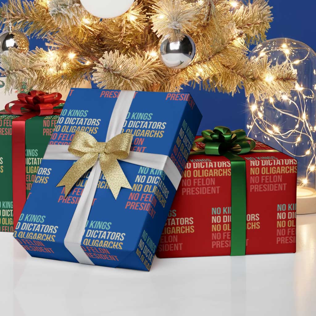 No Kings Wrapping Paper Roll Retro Resistance