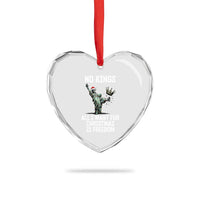 No Kings Heart Crystal Glass Ornament All I Want For Christmas Is Freedom - Wonder Print Shop