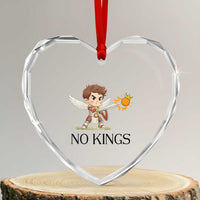 No Kings Heart Crystal Glass Ornament Funny Saint Michael Topples The Crown