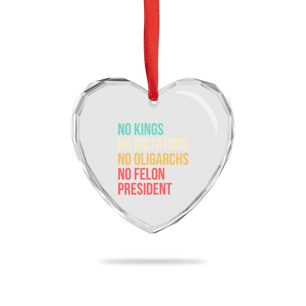 No Kings Heart Crystal Glass Ornament Retro Resistance