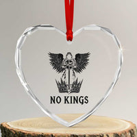 No Kings Heart Crystal Glass Ornament St Michael Archangel Victory Over Tyranny