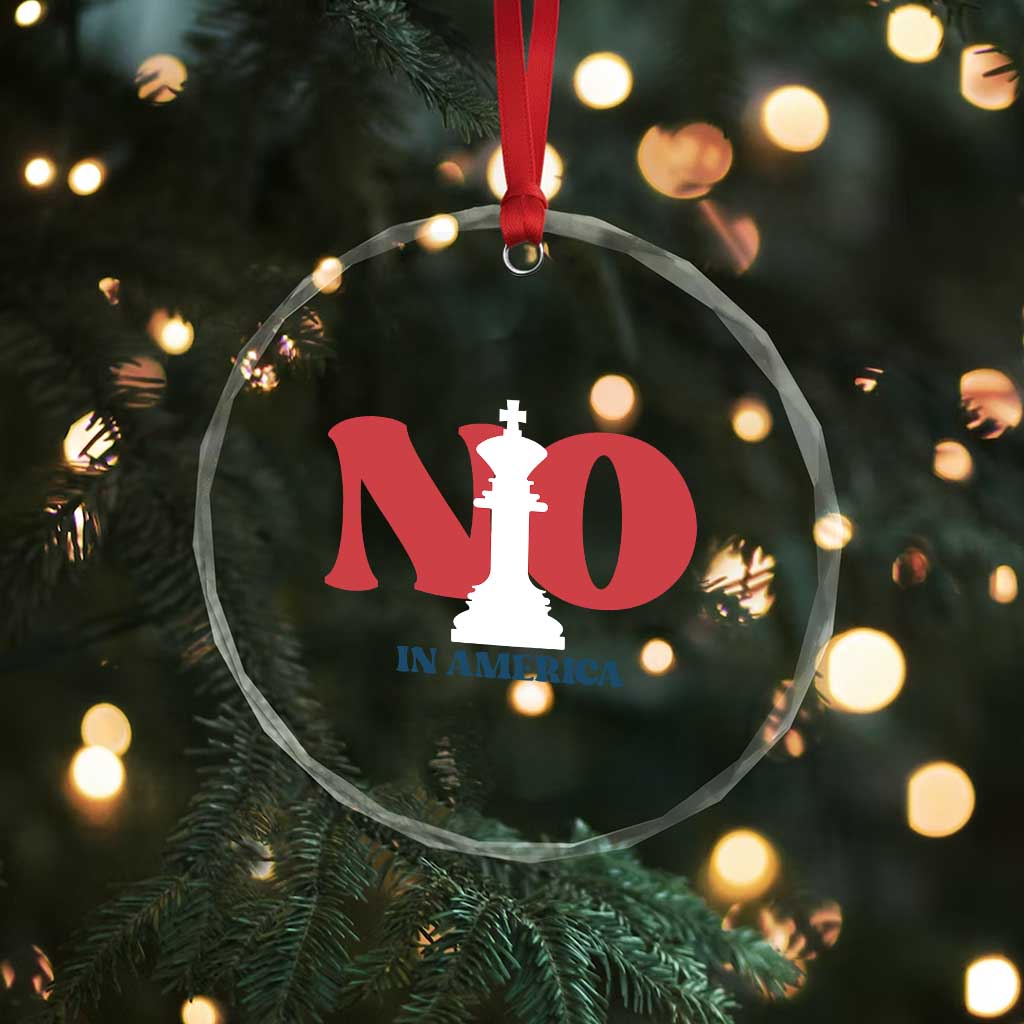 No Kings In America Chess Crystal Glass Ornament White King - Wonder Print Shop