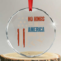 No Kings in America Crystal Glass Ornament Since 1776 Social Justice American Flag TS10
