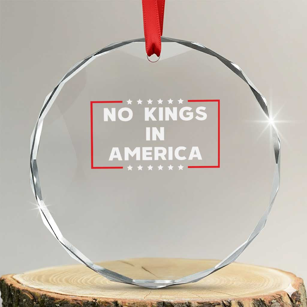 No Kings In America Crystal Glass Ornament Stars Stripes - Wonder Print Shop