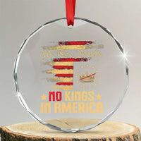 No Kings in America Crystal Glass Ornament Vintage Old American Flag Patriotic 1776 We The People - Wonder Print Shop