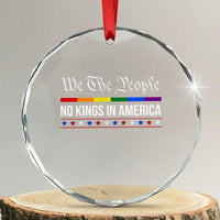 No Kings In America Crystal Glass Ornament We The People - Wonder Print Shop