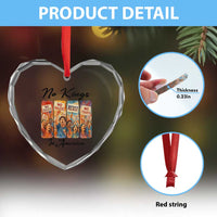 No Kings In America Heart Crystal Glass Ornament American Anti Authoritarian Protest
