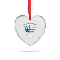 No Kings In America Heart Crystal Glass Ornament Dripping Crown - Wonder Print Shop