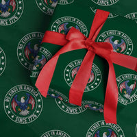 No Kings in America Patriotic Eagle Wrapping Paper Roll Since 1776 4th of July USA Independence Day - Wonder Print Shop