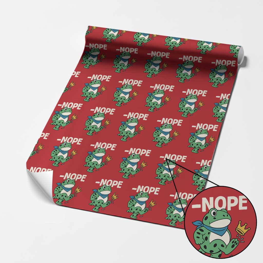 No Kings in America Portland Frog Wrapping Paper Roll Funny Political Meme - Wonder Print Shop