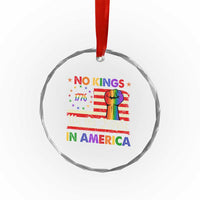 No Kings In America Rainbow Flag Crystal Glass Ornament TS02