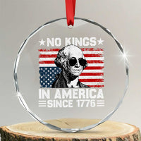 No Kings In America Since 1776 Crystal Glass Ornament George Washington US Flag Upside Down - Wonder Print Shop