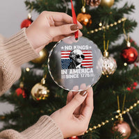 No Kings In America Since 1776 Crystal Glass Ornament George Washington US Flag Upside Down - Wonder Print Shop