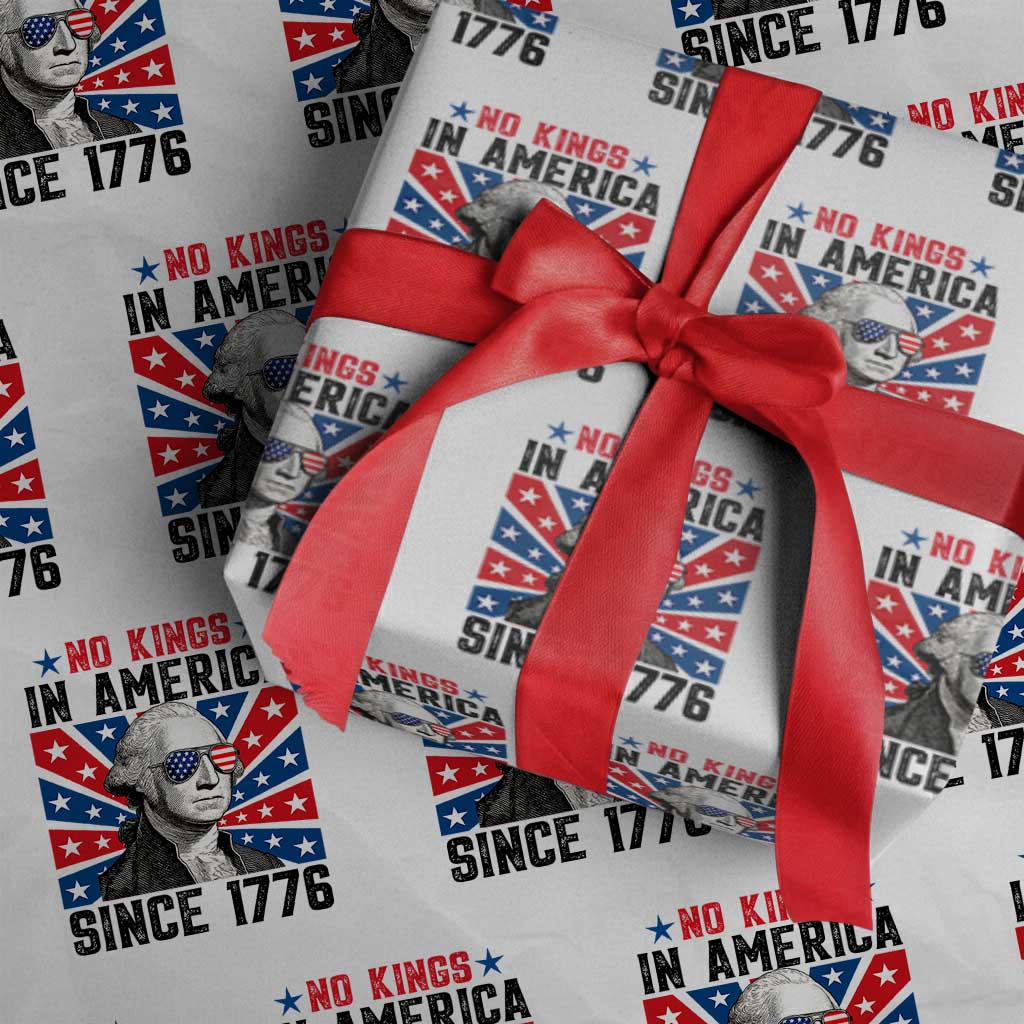 No Kings in America Since 1776 Wrapping Paper Roll Founding Fathers George Washington Patriotic - Wonder Print Shop