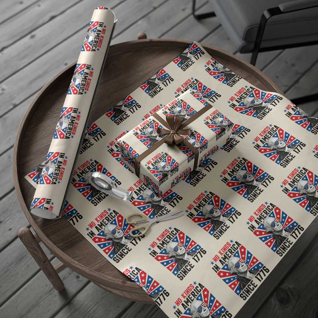 No Kings in America Since 1776 Wrapping Paper Roll Founding Fathers George Washington Patriotic - Wonder Print Shop
