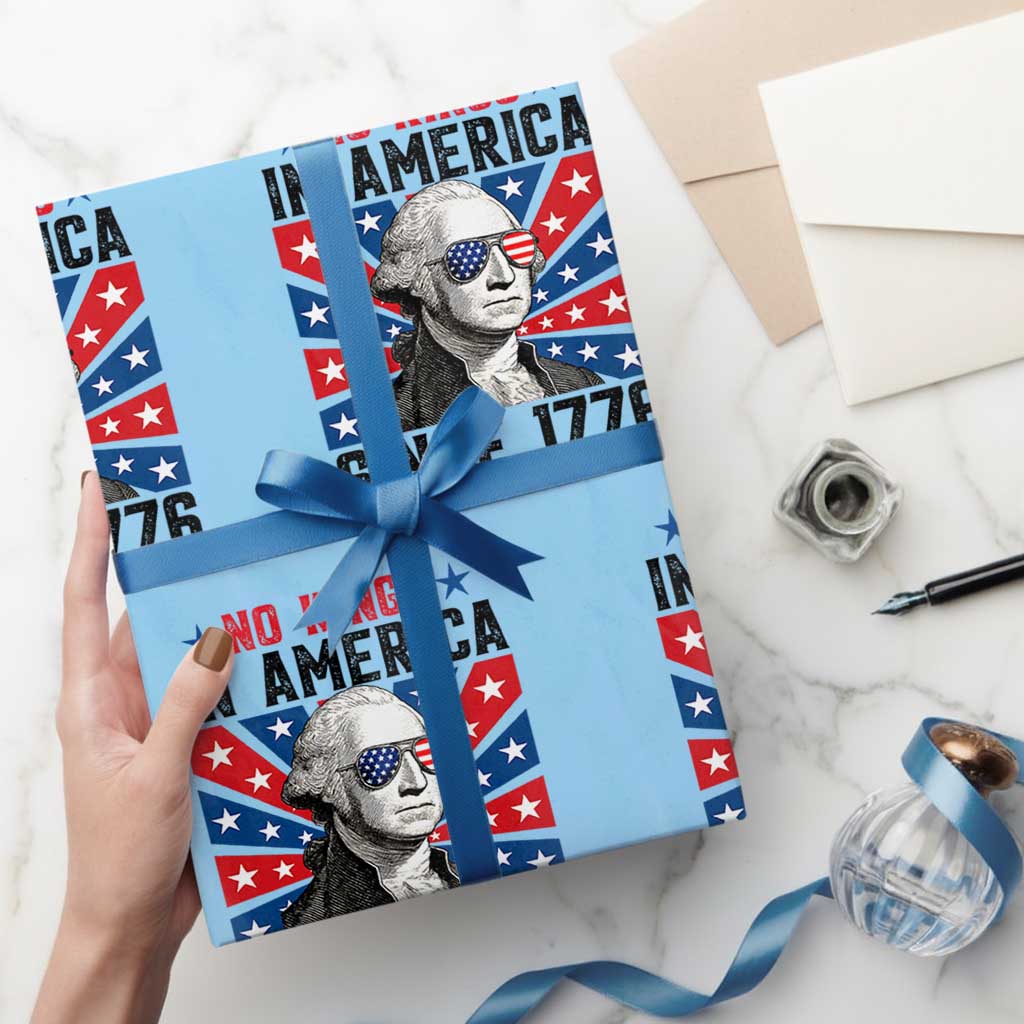 No Kings in America Since 1776 Wrapping Paper Roll Founding Fathers George Washington Patriotic - Wonder Print Shop