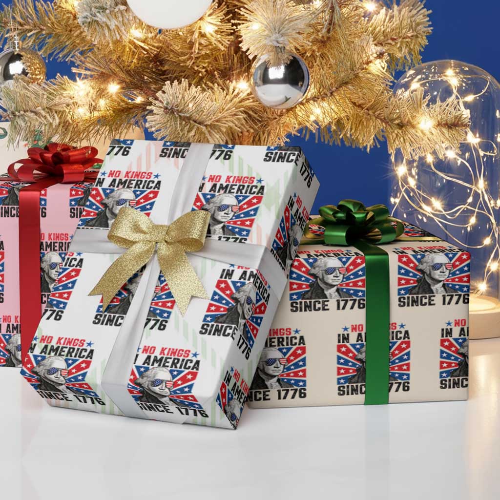 No Kings in America Since 1776 Wrapping Paper Roll Founding Fathers George Washington Patriotic - Wonder Print Shop