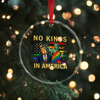 No Kings In America Statue Of Liberty Pride Crystal Glass Ornament Humorous Political Gift