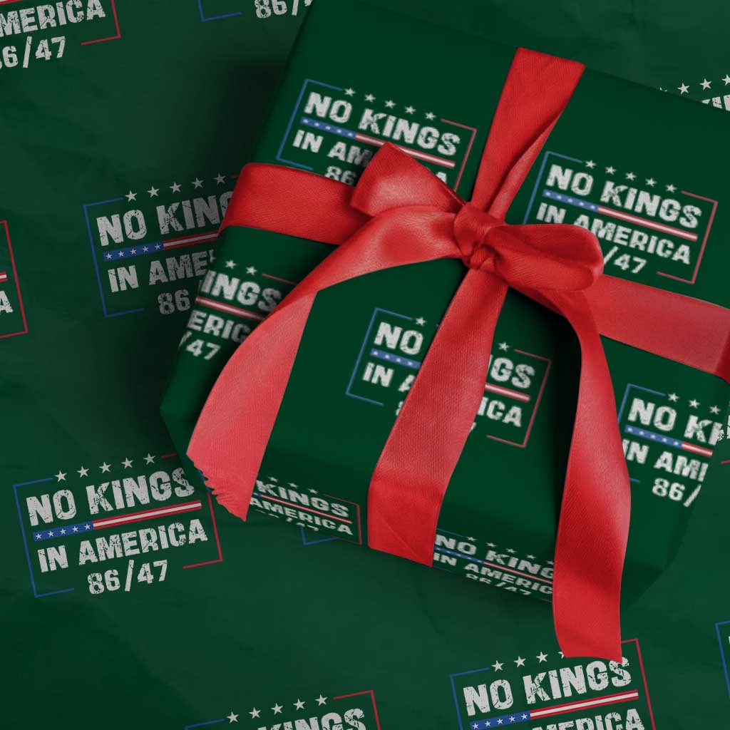 No Kings in America Wrapping Paper Roll 86 47 Impeach 47 - Wonder Print Shop