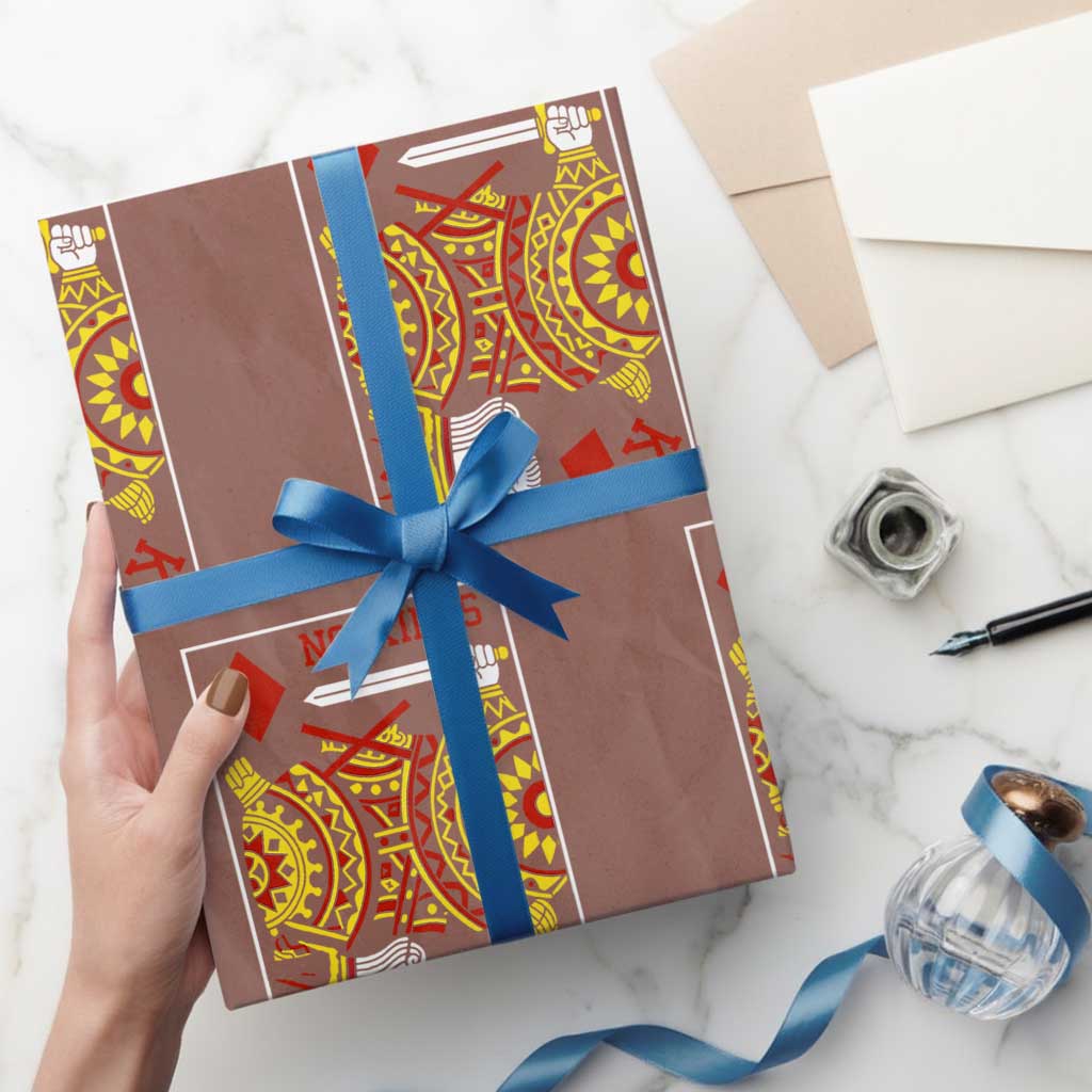 No Kings in America Wrapping Paper Roll Resist Protest Playing Card - Wonder Print Shop