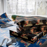 No Kings in America Wrapping Paper Roll Vintage Old American Flag Patriotic 1776 We The People - Wonder Print Shop
