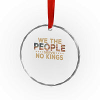 No Kings in USA Crystal Glass Ornament Vintage Old American Flag We The People - Wonder Print Shop