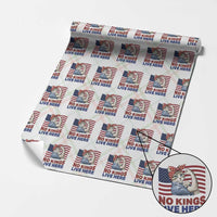 No Kings Live Here Wrapping Paper Roll Funny Rosie The Riveter Cat Feminist Gift