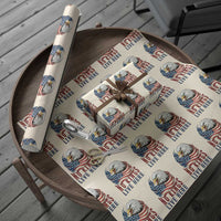 No Kings Live Here Wrapping Paper Roll Patriotic American Eagle