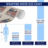 No Kings Live Here Wrapping Paper Roll Patriotic American Eagle