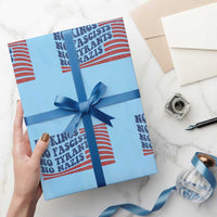 No Kings No Fascists Wrapping Paper Roll American Flag Patriotic Protest