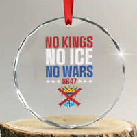 No Kings No Ice No Wars 8647 Crystal Glass Ornament Rejecting Kings Anti Authoritarian
