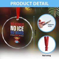 No Kings No Ice No Wars 8647 Crystal Glass Ornament Rejecting Kings Anti Authoritarian