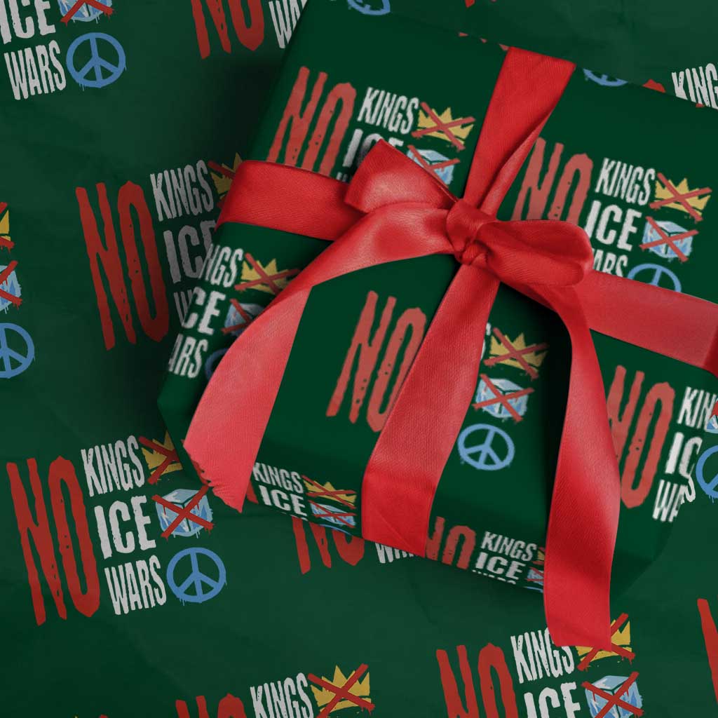 No Kings No Ice No Wars Wrapping Paper Roll Political Protest Peace Sign
