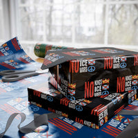 No Kings No Ice No Wars Wrapping Paper Roll Political Protest Peace Sign