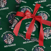 No Kings No ICE No Wars Wrapping Paper Roll Statue of Liberty US Flag Anti War Freedom Activist
