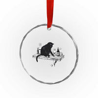 No Kings No Wars No Ice Cat Crystal Glass Ornament Political Humor Gift