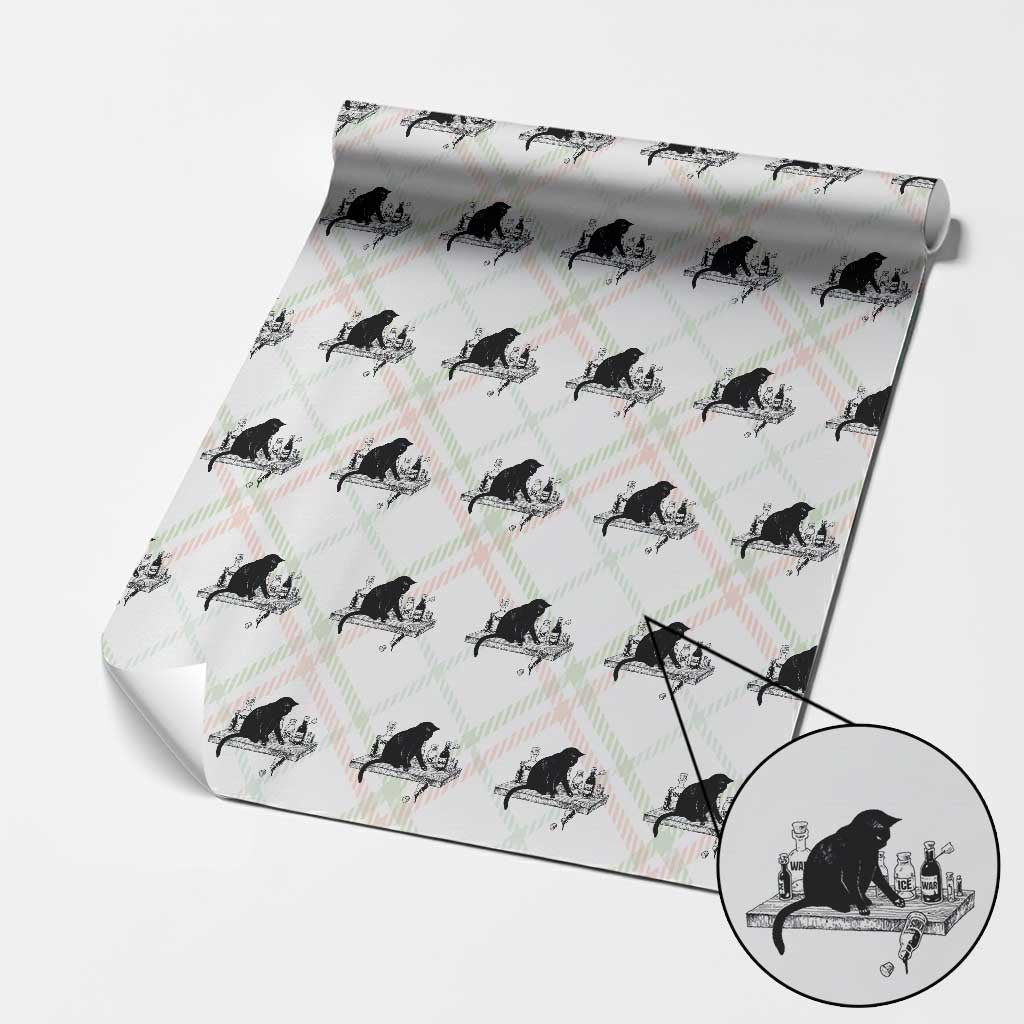 No Kings No Wars No Ice Cat Wrapping Paper Roll Political Humor Gift