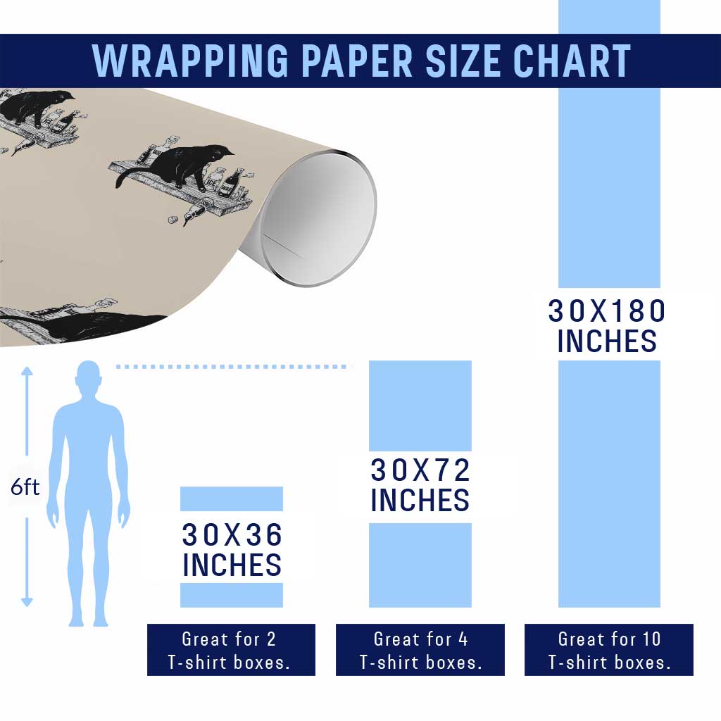 No Kings No Wars No Ice Cat Wrapping Paper Roll Political Humor Gift