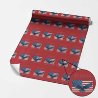 No Kings Only Freedom Wrapping Paper Roll American Flag Bald Eagle Retro Vintage - Wonder Print Shop