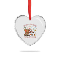 No Kings Only Santa Heart Crystal Glass Ornament Funny Christmas Parody Gift - Wonder Print Shop